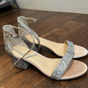 Betsey Johnson Mari rhinestone block heels